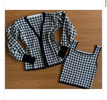 Load image into Gallery viewer, Plaid knit set
